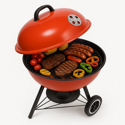 Asador Grande Portátil Con Tapa