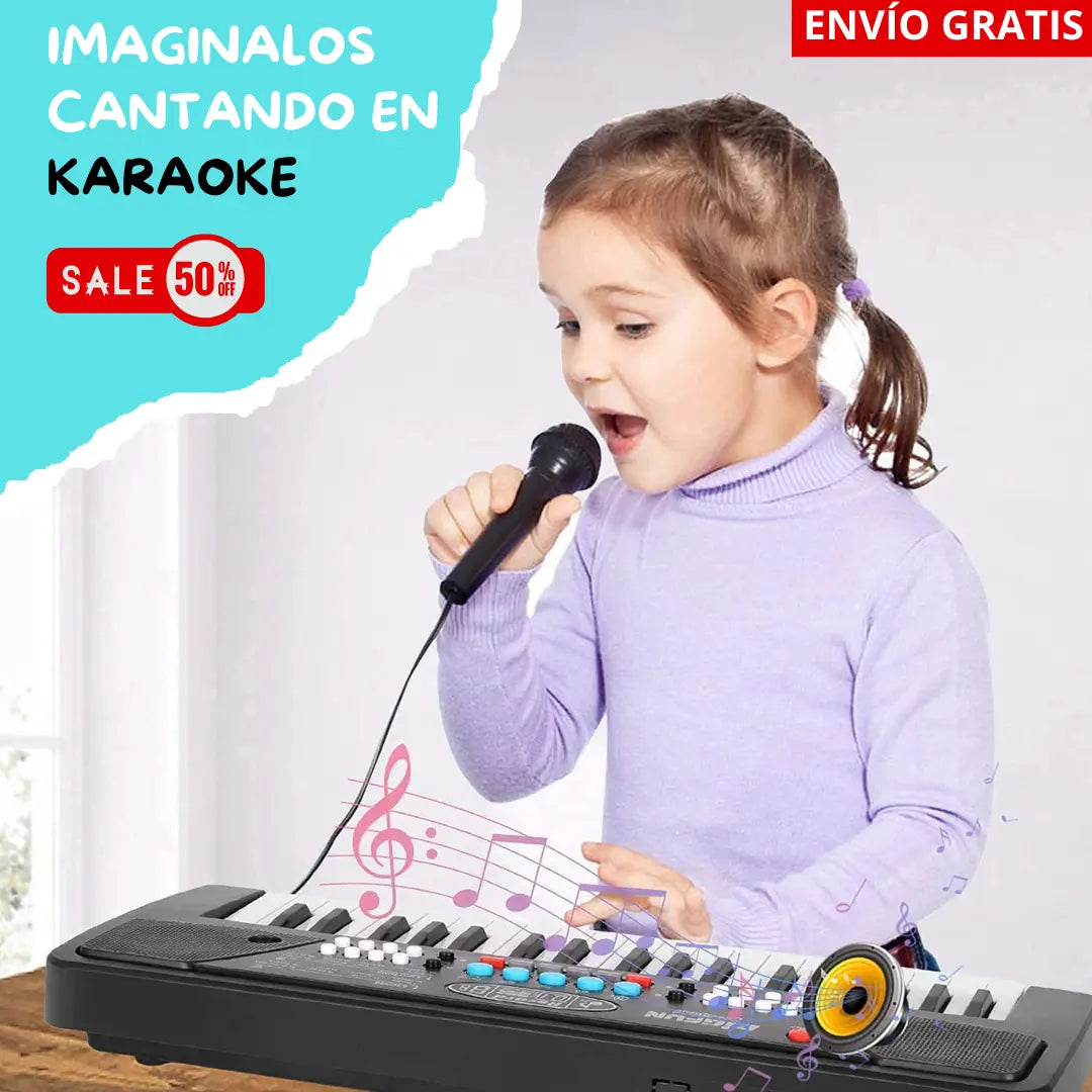 Piano Electronico Para Niño Con Micrófono