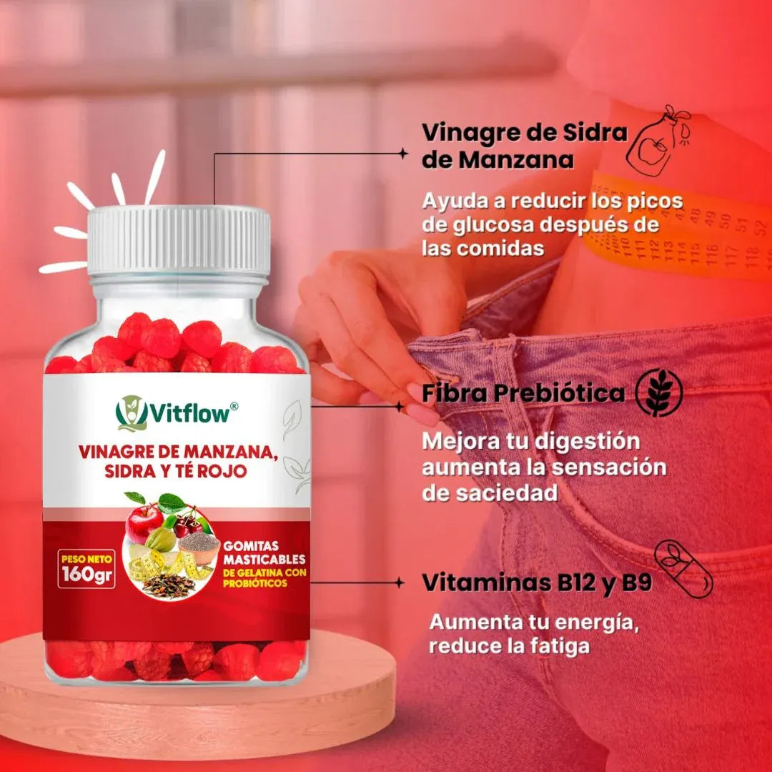 Vinagre De Manzana En Gomitas: Reduce la grasa de tu cuerpo