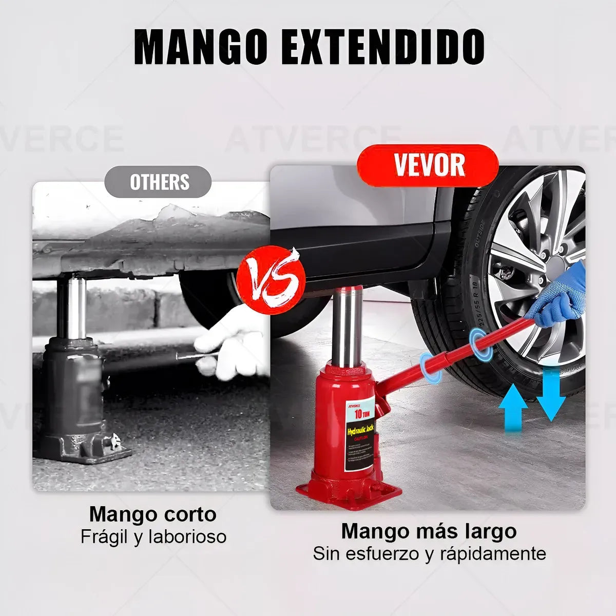 Gato Hidráulico Original Tipo Botella 10TDA