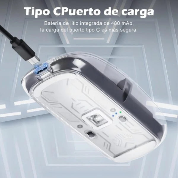 Mouse Inalámbrico Transparente