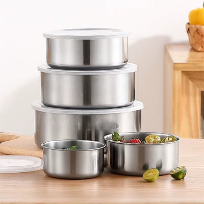 Set x 5 Recipientes De Cocina Con Tapa