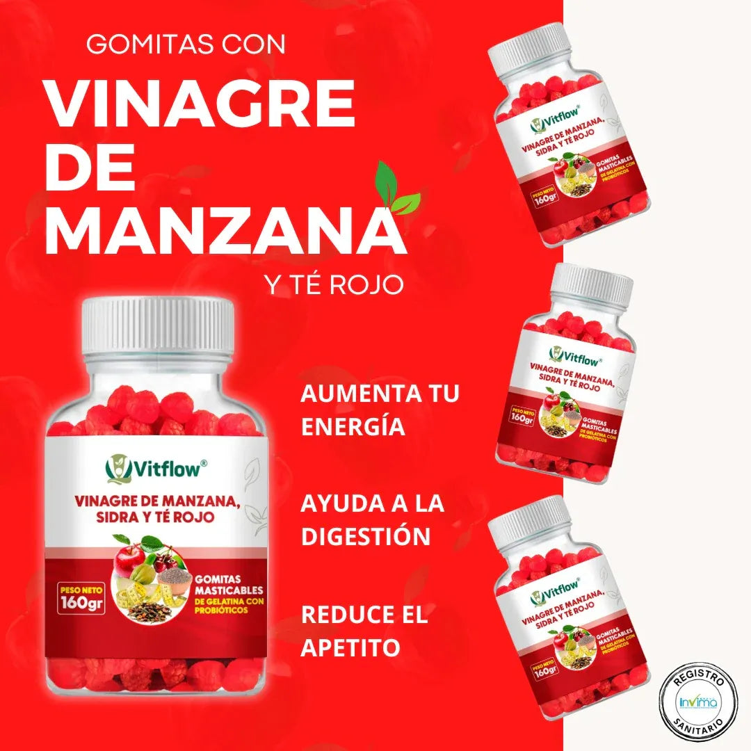Vinagre De Manzana En Gomitas: Reduce la grasa de tu cuerpo