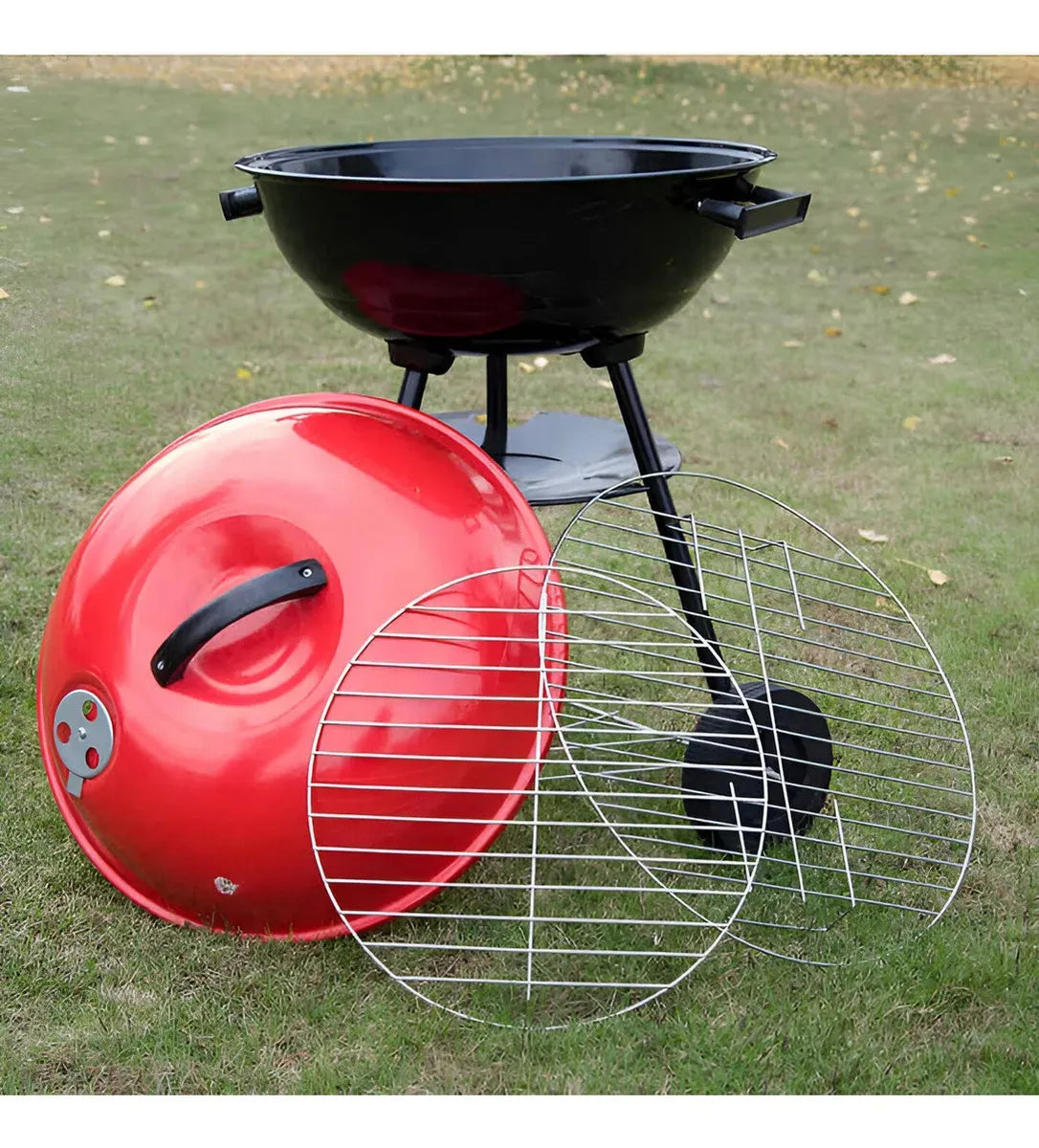 Asador Grande Portátil Con Tapa