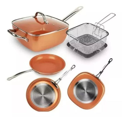 Set De Cocina x 5 Piezas Eternity Copper: Reduce el colesterol.