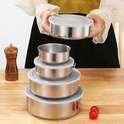 Set x 5 Recipientes De Cocina Con Tapa