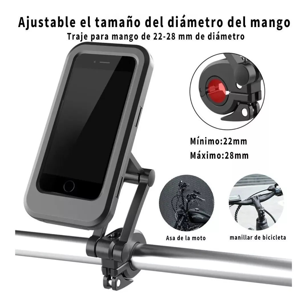 Soporte Porta Celular Impermeable Para Moto y Bicicleta